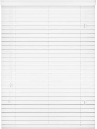 Ev Dekor Faux Wood Window Venetian Blinds 50mm Slats with String Trimmable Child Safe Easy Fit Office Home Blind (white, 45 x 150cm)