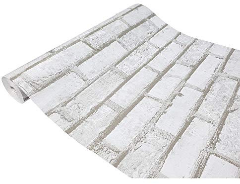 DecoMeister Klebefolie Möbel 45x100 cm | Selbstklebende Möbelfolie in Stein-, Marmor- und Betonoptik | Folie für Möbel wasserfest und leicht anzubringen für Küche und Bad | Kalkziegel