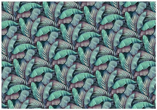 wandmotiv24 Fototapete Tropen Muster, 200 x 140cm - selbstklebende Strukturtapete, Wanddeko, Wandbild, Wandtapete, Bananenblätter, Dschungel M6902