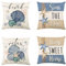 Ziyero Kissenbezug 45x45 4er Set Kissen 45x45 4er Set Pillow Cover Kissen Sofac Zierkissenbezüge Zierkissen & -Hüllen Für Sofa Wohnzimmer Zuhause Dekoration,Nautisch Maritim (Keine Füllstoffe)
