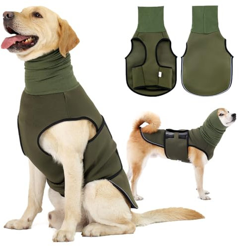 Dotoner Hundemantel zur Linderung von Angst,Beruhigungswesten für Hunde & Katzen mit Ohrenschützer Weich Hoodie Reduziert Geräusche Beruhigungsweste mit Reflexstreifen Beruhigungshilfe