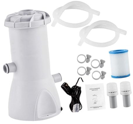 Baoblaze Bomba de filtro de piscina de 1000 galones, bomba de cartucho de filtro de piscina, enchufe europeo, fácil de limpiar para piscinas sobre el suelo