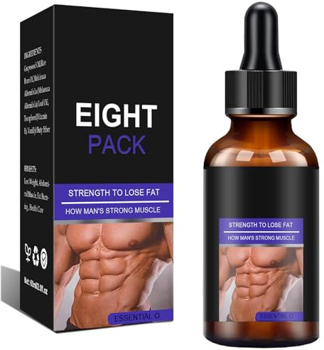 Olio per Addominali, Olio Calda, Olio Per Muscoli Addominali, Trattamento Corpo Anticellulite, Olio per Bruciagrassi, Fianchi e Addominali Modellati per Stringere per Pancia Cosce Glutei, 60ml