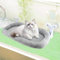 Sprifityy Fensterliege für Katzen,mit Stabil Saugnäpfe Katzenliege Klappbar,Katzenbett Fenster Hängematte,Sonnenbad Katzenbett Haustierbett bis 23 kg belastbar (Grey, XL)