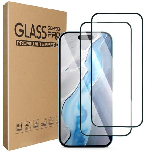 CaseEl Screen Protector for iPhone 16 Pro [2 Pack],[99.99% HD Crystal Clear][0.001s Respond][Anti-Fingerprint][Anti-Scratch],9H Hardness Tempered Glass for iPhone 16 Pro Screen Protector(6.3 Inch)