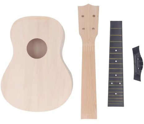 Ukulele Bausatz, hochwertiges Mahagoni-Lindenholz DIY Holzukulele kompakt leicht for Anfänger Zuhause Reisen Auftritte Üben