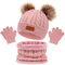 GUTERTOP 3er Mütze-Schal-Handschuh-Set, Winter Accessoires für Kinder, Rosa, Unisex, Klassisch, Maschinenwaschbar, Polyester