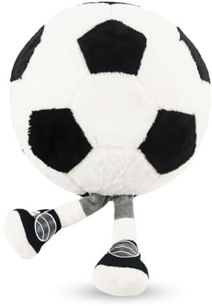 Quahzify Fußball Plüschkissen, 33cm Fußball Plüschtier Spielzeug, Cartoon Fußball Plush Doll, Cartoon Fußball Plüsch Puppe Geschenke