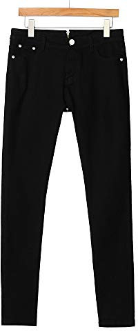 IQYU Jeans skinny da donna sexy skinny jeans da donna sexy glutei leggings elasticizzati taglie forti jeans con cerniera posteriore jeans jeans svasati jeans a costine, Nero, XL