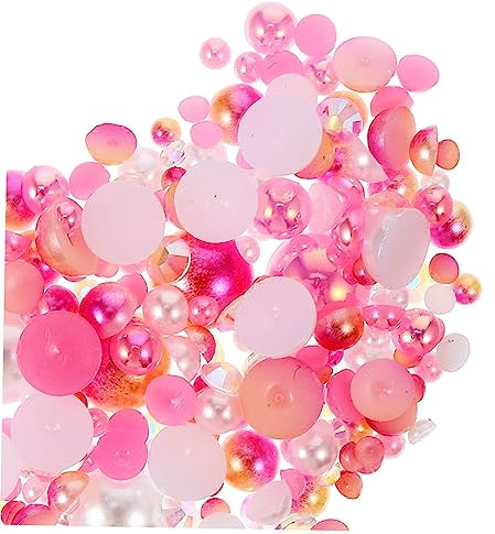 IWOWHERO 3pack Nail Art Charms Mixed Pearl Resin Nail Decals DIY Craft Supplies for