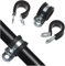KYUEPONG Colliers de Serrage, 10 pièces, Clips en P doublés de Caoutchouc, Colliers de Serrage for câbles, Fixations, raccords électriques(35mm)