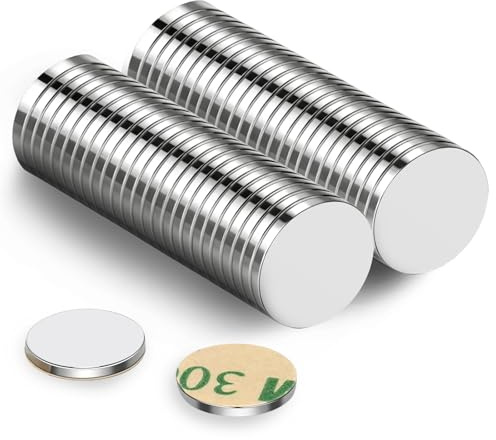 100Pcs Mini Magnets, 8x1mm Self-Adhesive Small Round magnets, Extremely Strong Tiny Magnet for Magnetic Boards,Office, Refrigerator, Craft, Kitchen