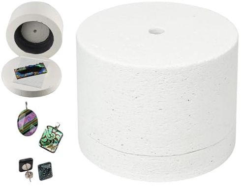Horno de microondas para cerámica, horno de microondas para cerámica para fusión de vidrio con hornos, papel, vidrio, joyería, herramientas de bricolaje en casa, 4.7 x 3.3 pulgadas, para fusionar