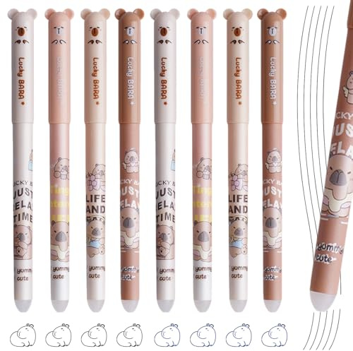 CHENBOOW Gel-Radierstifte,8 Stück Radierbarer Kugelschreiber,Tintenroller Radierbar,Radierbarer Kugelschreiber Stifte Set,Radierbarer Tintenroller,Erasable Pen Set,für Schul Bürobedarf