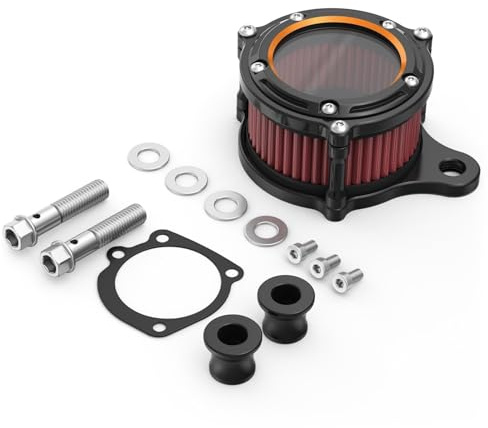 Filtro olio per Moto Adatto per Harley Iron 883 XL883N Iron 1200 XL1200N Sportster 883 1200 Filtro aria Coperchio filtro aria Filtro olio per motociclette(Orange)