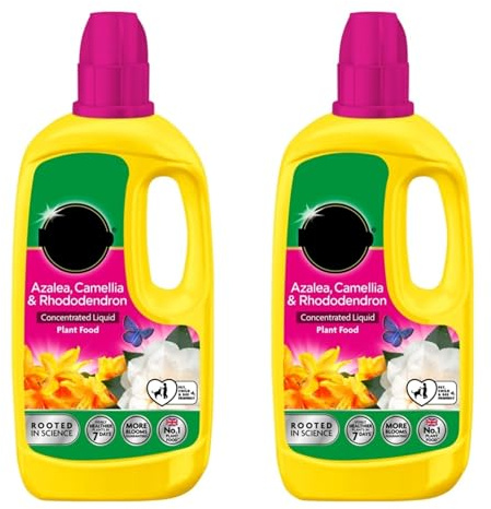 Premium Ericaceous Liquid Plant Food, Balanced Nutrient Feed for Acidic Soil Plants, Enhances Soil pH, Boosts Flowering & Improves Leaf Colour for Healthy, Thriving Gardens, 800ml, (Pack of 2)