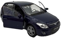 Dromader Welly Modellauto Hyundai i30 2009 Miniatur Auto Maßstab 1:39 blau