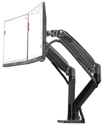 F195A dual-screen monitor bracket upper and lower desktop aluminum alloy computer screen large 22-32 inches