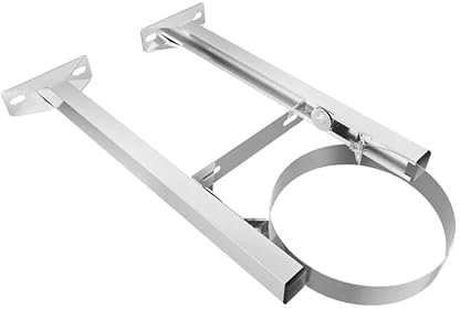Schornstein Wandhalterung - Verstellbarer Wandhalter aus Edelstahl in allen Durchmessern und Wandabständen (Außendurchmesser Ø200mm, Wandabstand 350-520mm)