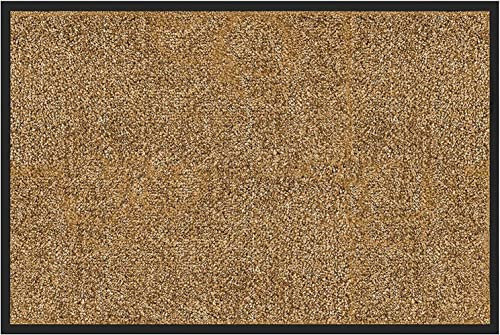 etm Hochwertige Fußmatte | schadstoffgeprüft | bewährte Eingangsmatte in Gewerbe & Haushalt | Schmutzfangmatte mit Top-Reinigungswirkung | Sauberlaufmatte waschbar & rutschfest (200x600 cm, Beige)