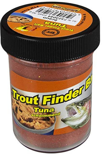 TFT FTM Trout Finder Bait Tuna Glitter Paste 50g Braun Schwimmend 7323044 Thunfisch Forellenteig Forellenpaste Teig Paste Forellenangeln