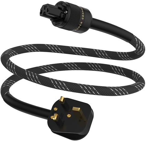 Tertullus Audiophile Power Cable Hifi Power Cable Ofc Power Cord Male To Female Home Audio Cable For Hifi Cd Tube Amplifier (1.5m, P101)
