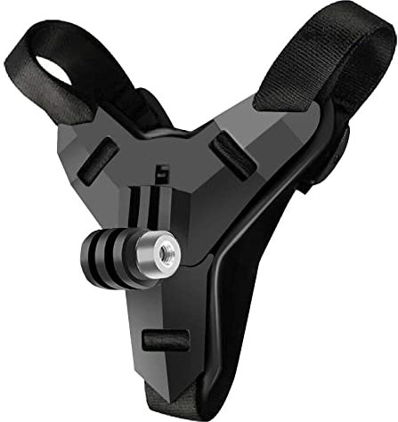 Vusddy Motorradhelme Halterung für GoPro - Helmet Chin Mount für Action Kameras - Wander Zubehör Kompatibel mit GoPro Hero 10/9/8/7/6/5, DJI Osmo, Insta360 - Einstellbar, Rutschfest und Leicht
