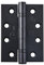 Eclipse Steel Ball Bearing Door Hinges, 4 Inch 102mm, Grade 11, Fire Rated, One Pair & Screws (Matt Black)