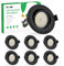 Bojim Einbaustrahler LED 230V Dimmbar Schwarz, Neutralweiß 4000K, 68 mm - 80 mm Lochmaß, 5.5W Spots Deckeneinbauleuchte Schwenkbar 60° für Küche Wohnzimmer Schlafzimmer, 6er Set