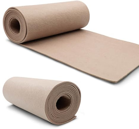 VmG-Store Filzrolle 240cmx30cmx3mm Filz Filzstoff Polyester zum Nähen basteln DIY Dekoration Patchwork Dekofilz Bastelfilz Taschenfilz Filzmatte (052 Beige)