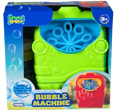 LeftField Toys | Hubble Bubble Bubble Machine - Automatic Bubble Maker for Kids - Outdoor and Garden Toy