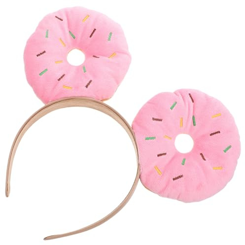 DOITOOL Lustiges Donut Stirnband für Damen mit Dreifarbigen Schaumstoff Donuts Bequemes Haarband für Karneval und Foodthemed Events Einzigartiges Party Accessoire