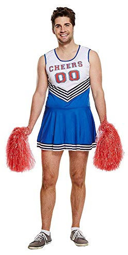 Blue Banana Cheerleader Male Costume Déguisement (Blue)