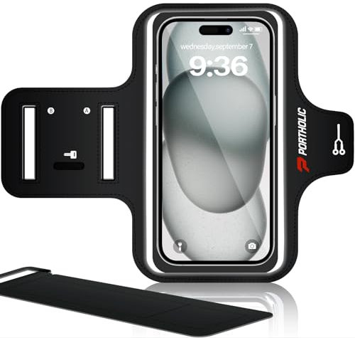 Bracelet Sport pour téléphone Portable Universel,Pocket Etui pour téléphone Portable Jogging Running pour iPhone 15/14/13 Pro Max,Samsung Galaxy S23/S22/S21 Ultra, A54/A53, Huawei Mate 60/50 (L)