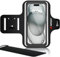 PORTHOLIC Schweißfest Handy Sportarmband Armhalterung für iPhone 15/14/13 Plus Pro Max,Samsung Galaxy S24/S23 Ultra,A54/A53,Huawei Mate 60/50 für Joggen Radfahren, mit Verlängerungsband(L)