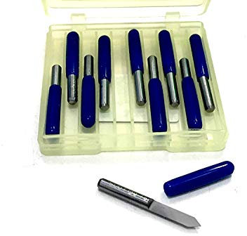 VEDA Fresa de carburo de plata de 60 grados, 0,1 mm, punta redonda de grabado de PCB de parte inferior redonda, herramienta de enrutador CNC, paquete de 10