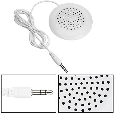 Bewinner ECC Lautsprecher, tragbar, Stereo, 3,5 mm, für MP3, MP4, CD-Player, Handy, weiß, elegant, für Musikabspielgeräte, Reisen