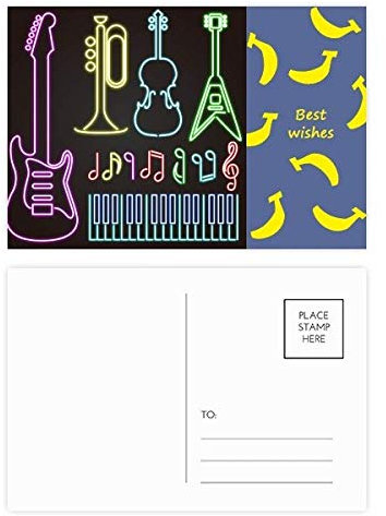 Neon-Bananen-Postkarten-Set, 20 Stück