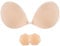 SHINYMOD Strapless Bra, Invisible Backless Bra Breast Lift Up Push Up Padded Sticky Bras Large Bigger Bust Self Adhensive Nipple Cover Reusable Bra for Wedding Dress Swimsuit Women, Beige, C