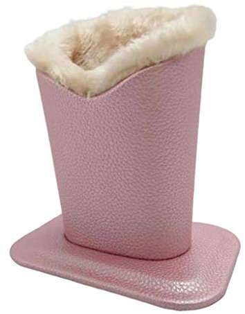 chiwanji Porte-Lunettes Doublé Peluche PU Étuis à Lunettes Anti-Rayures pour Bureau/Maison /, Rose