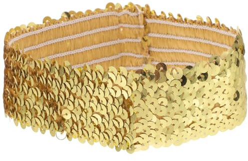 Pailletten Stirnband Mode Sport Haarband Glitter Kopfschmuck Stirnband Haarband Elastische Bling Headwear für Frauen Mädchen Goldene