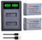 PowerTrust 2PCS NB-13L Batterie mit LED-Dual-Ladegerät für Canon PowerShot G5X, G7X, G9X, G7X Mark II, SX620 HS, SX720 HS, SX730 HS, SX740 HS, G9X Mark II, G1 X Mark III, G5 X Mark II