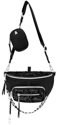 Steve Madden Damen Maxima Covertible Gürteltasche Crossbody, Schwarz