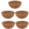 Yeehliny 5 STK Hängepflanzenkorb, Hängender Kokosnuss Hängekorb, Ersatzeinlage, Hängekörbchen für Garten, 25cm (round), Brown, Outdoor
