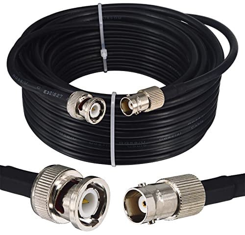 Boobrie Upgraded BNC Extension Cable 15M BNC Male to BNC Female RG58 Coaxial Cable BNC Cable BNC Male to Female SuperFlex RG58 HD Video Cable BNC Coax Cable SDI for CCTV Video SDI Lead Cable