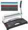 FLKQC Bindemaschine, 21 Löcher, Stanzkammmaschine, 450 Blatt, Papierstanzer mit Starter-Set, 100 Stück, 9,5 mm PVC-Kammbindungen für Briefgröße, A4, A5 oder kleinere Größen, Bürodokumente