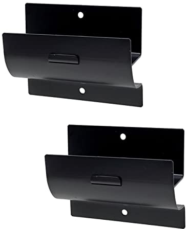 Tetra-Teknica (2-Pack) GMH-01-2P 4-in Steel Wall Mount Ladder and Wheelbarrow Hanger, Matte Black
