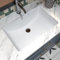 MEJE #202E Lavabo rectangulaire encastrable en céramique Blanc pur 60 x 40 cm
