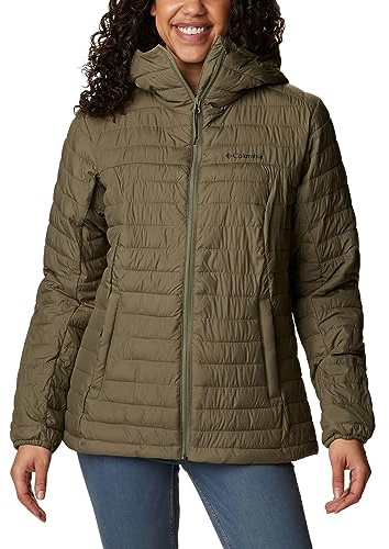 Columbia Silver Falls Hooded Jacket, Steppjacke mit Kapuze für Damen, Stone Green, Größe S