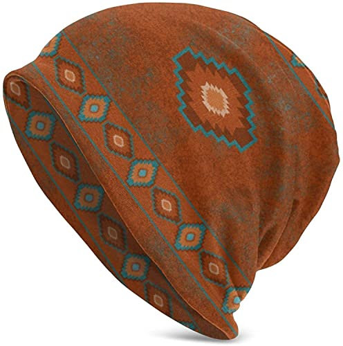 AOOEDM Western Southwest Native America Slouchy Beanie Mütze Strickmütze für Männer Frauen Fisherman Beanie Mütze Skull Cap Hut Unisex Geschenk